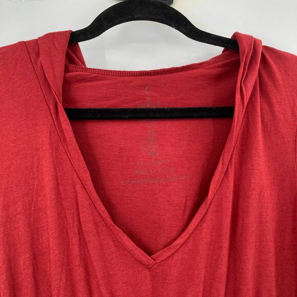 Key Closet Medusa Red Graphic Y2K Hooded V Neck Dress Large NWOT - Picture 6 of 11